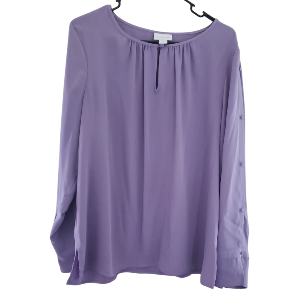 Liz Claiborne Lavender Long Sleeve Blouse